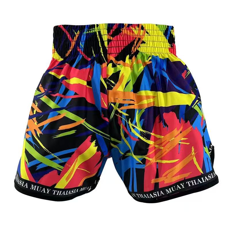Thai boxing pants quick dry sports breathable basketball quarter pants printed American casual shorts
