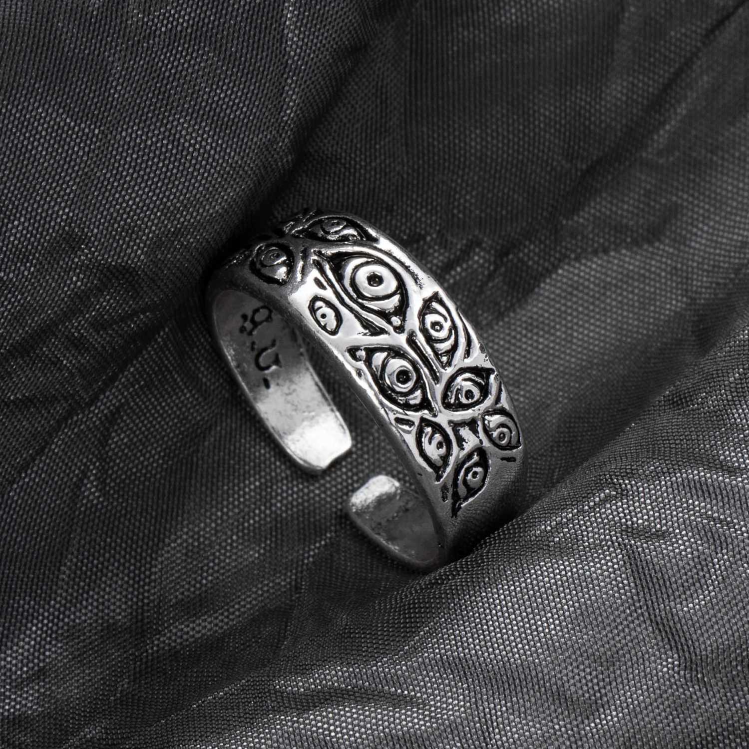 FNIO Vintage Punk Carved Eyes Mens Ring Finger Jewelry Hip Hop Rock Culture Ring Unisex Women Male Party Metal Rings AccessoriesXJ250219