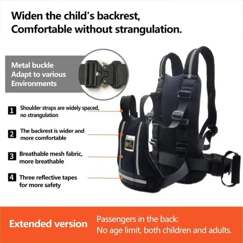 Child Seat Baby Belt Motorcycle Safety Belt for Kids Adjustable Non-slip Protection Belt for Kid Motorcycle Accessories 250219