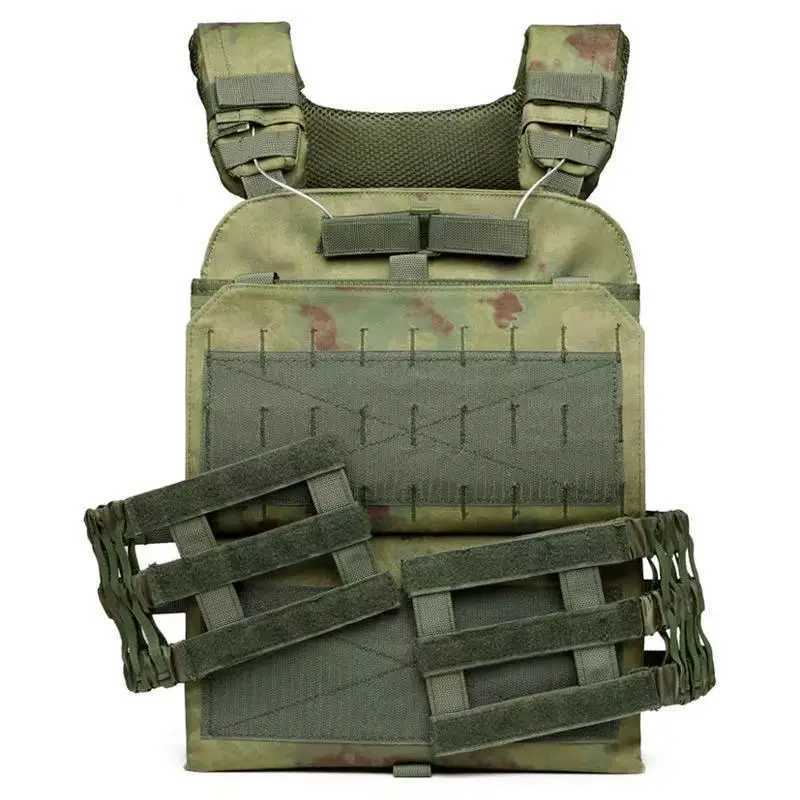 Army Green Breathable and Wear-resistant Tactical Vest - Outdoor Training Multi-functional MOLLE System Weight-bearing GearXJ250219