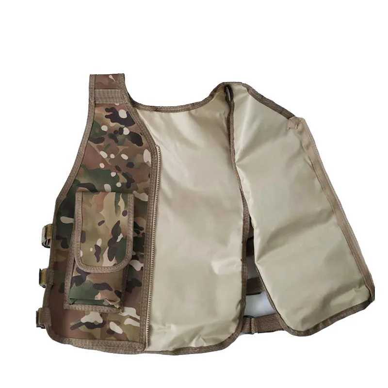 Children Summer Camping Training Camouflage Tactical Vest Body Armor Kids Outdoor Performance CS War Game Hunting WaistcoatXJ250219