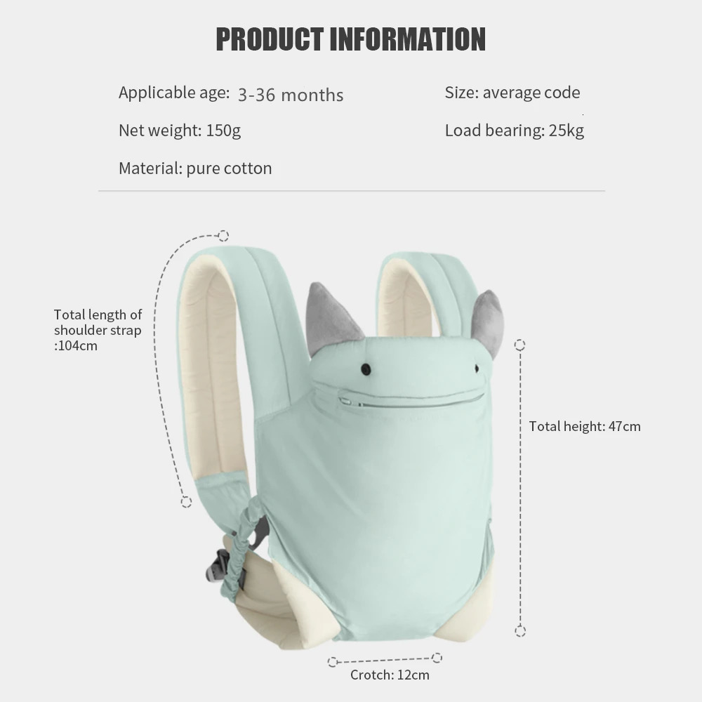 Kangaroo Shoulder Strap for Infants born Wrap Sling Ergonomic Cute Bite Towel Kid Cotton Breathable Front Facing Baby 250219