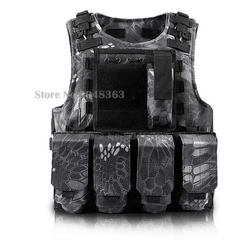 Tactical Mens Military Hunting Vest Field Battle Airsoft Molle Waistcoat Combat Assault Plate Carrier Hunting Vest Hunting EquipXJ250219
