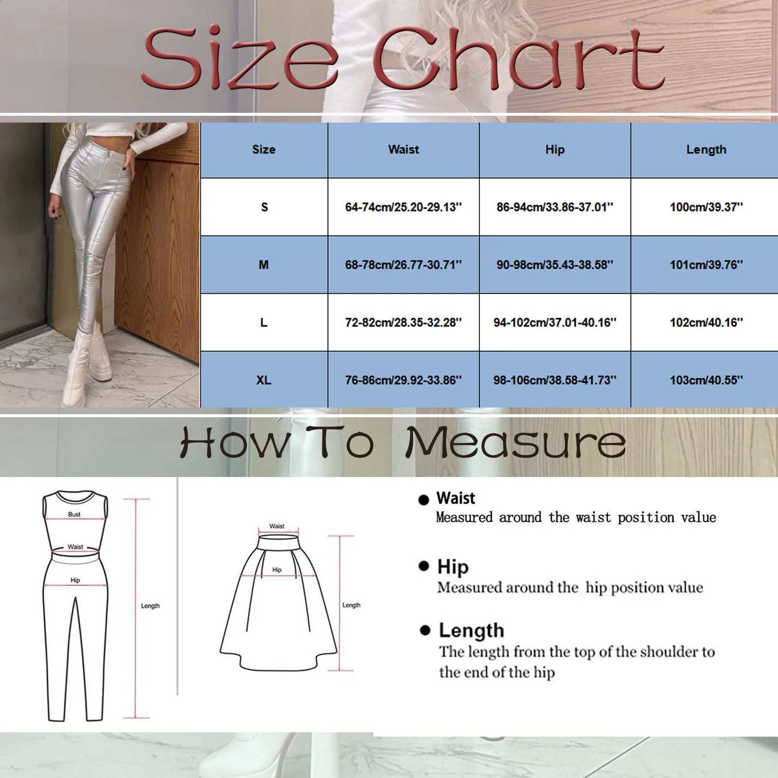 Women Trendy Rave High Waist Stretchy Pants Zipper Lined Slant Pocket Pu Leather Skinny Pants Casual Winter Cropped Trousers 250218