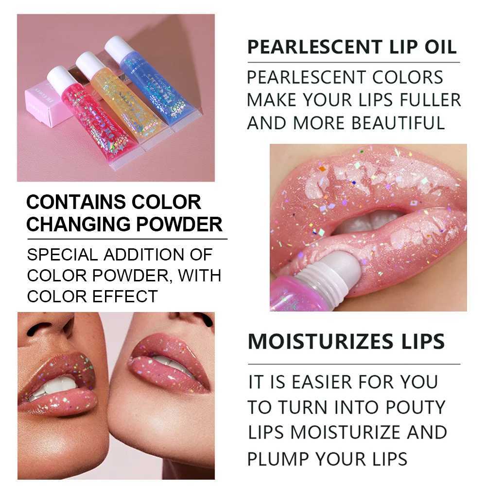Fit Colors 6 color l Glitter Warm Change soft smooth silky jelly Lip Oil Moisturizing Mirror Lip Gloss Christmas Lip MakeupW250219