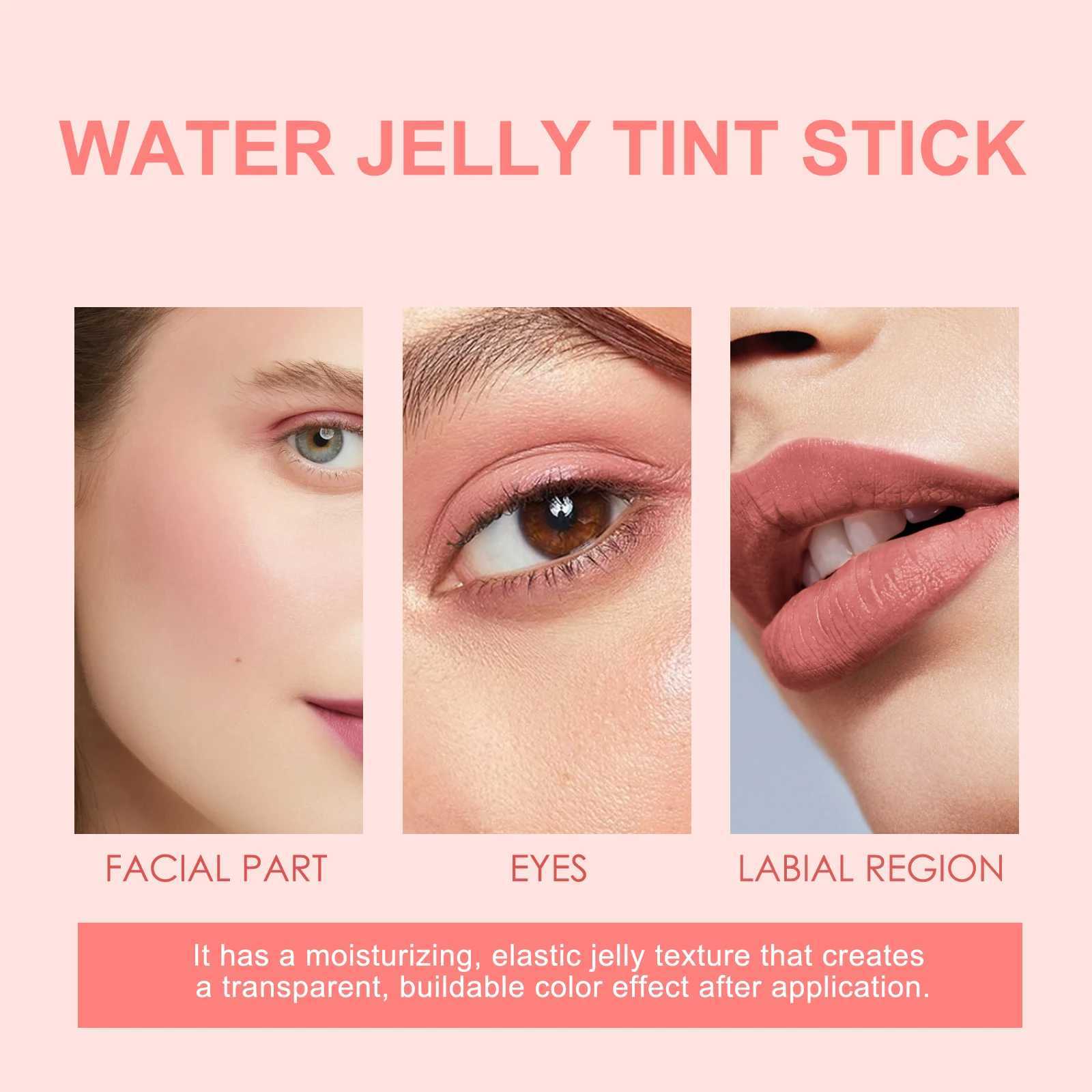 berry Silky Matte l Stick B Cream for Lips and Cheeks with Rotating Flat Tube Makeup Jelly B Lip Gloss StickW250219