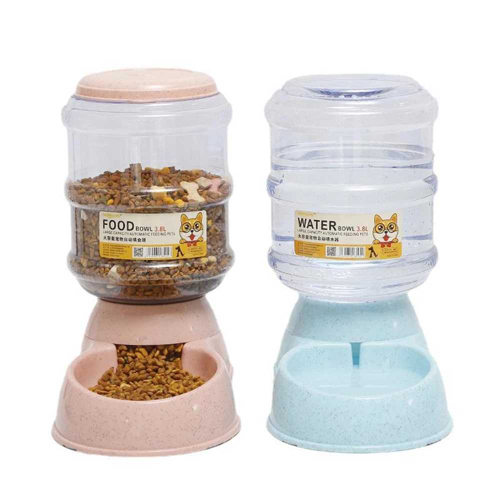 Dog Feeders Pet Feeder Water Feeder Automatic Feeder Cat Dog Large Capacity Feeding Pet Supplies Cat Food Bowl Dog Food Bowl H250218