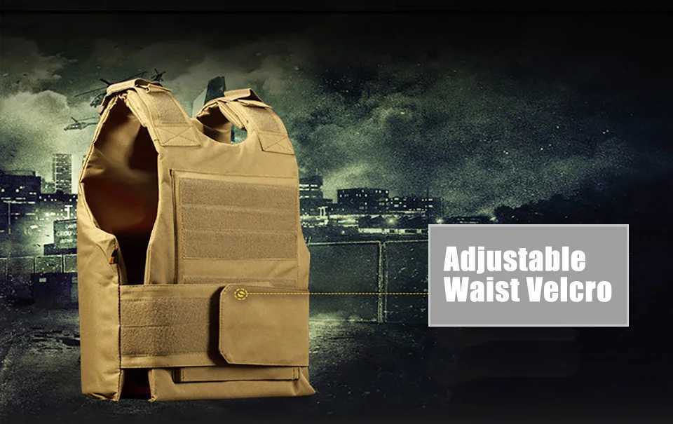 Security Guard Anti-Stab Tactical Vest with two Foam Plate Military Miniature Hunting Vests adjustable shoulder strapsXJ250219