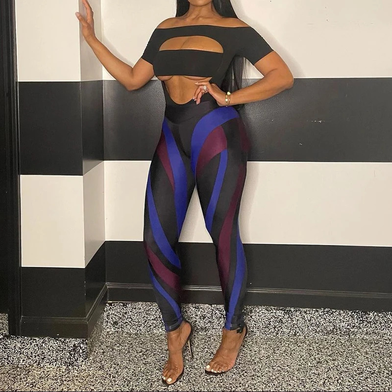 Fashion Type Hip-lifting Panelled Print Women Fitness Tight Leggings Seamless High Waist Stripe Stretch Sports Trousers 250218