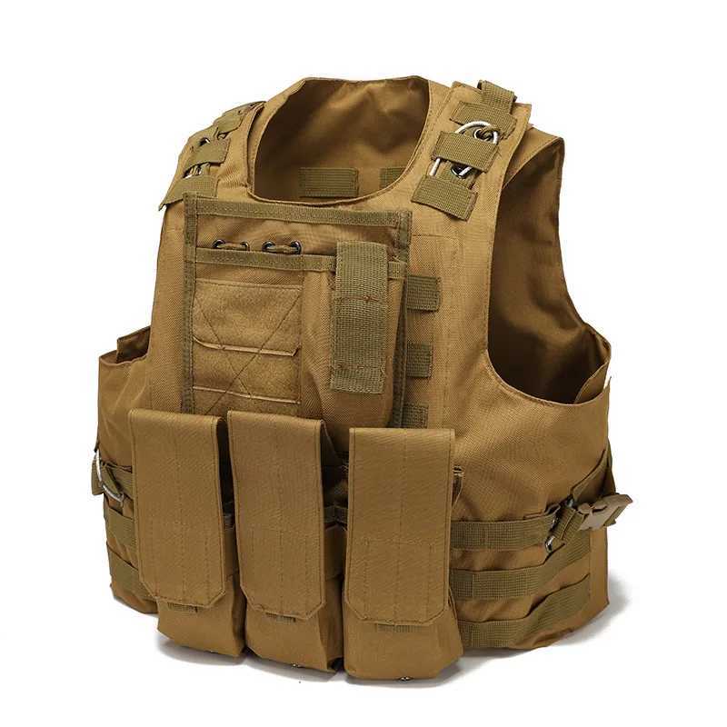 600D oxford Tactical Vest Mens Military Hunting Vest Field Battle Airsoft Molle Waistcoat Combat Assault Plate Carrier VestXJ250219