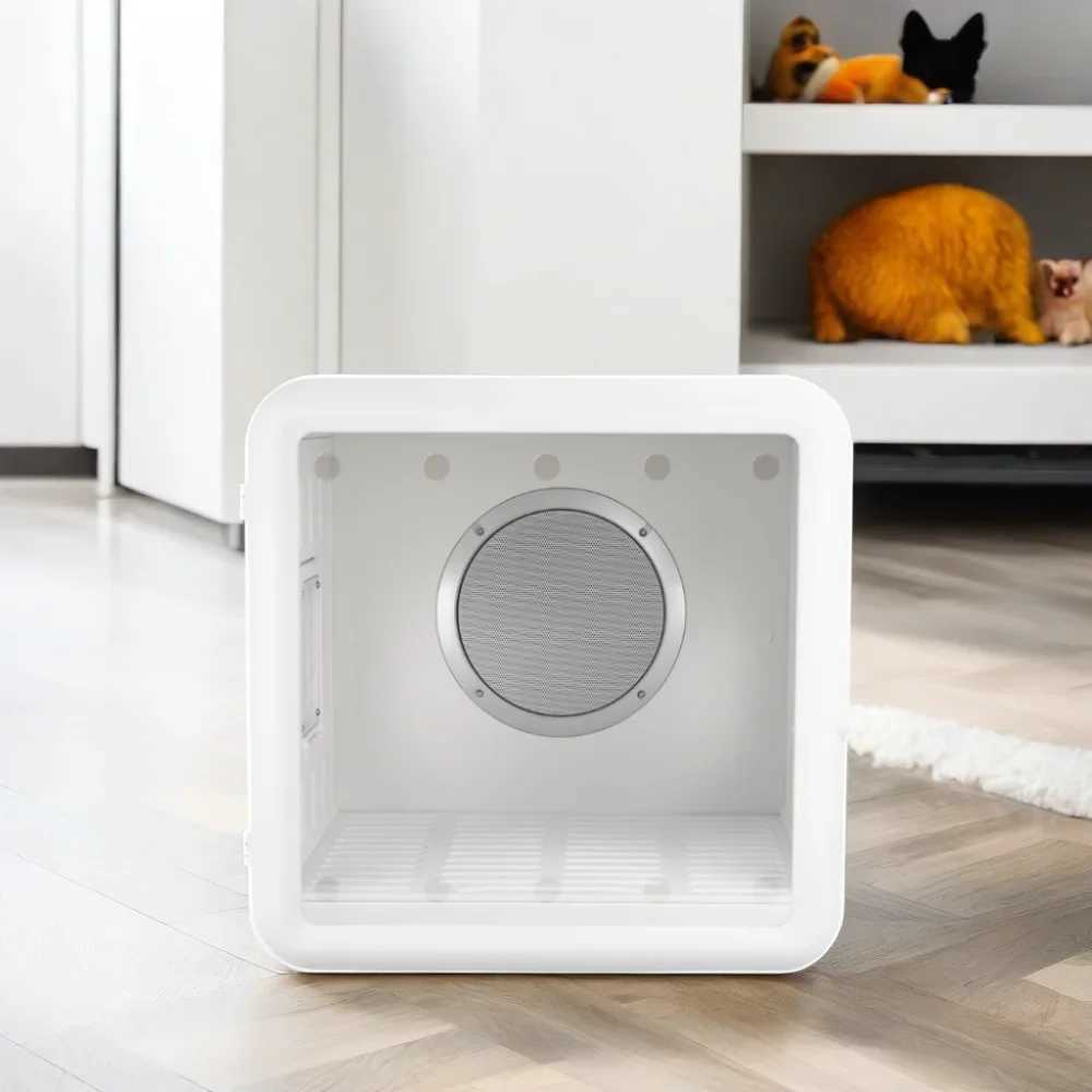Dog Feeders Manufacturer Supply High Quality Smart Automatic White Box Pet Dryer Dog and Cat Hair Drying Machine Stand-Grooming Product H250218