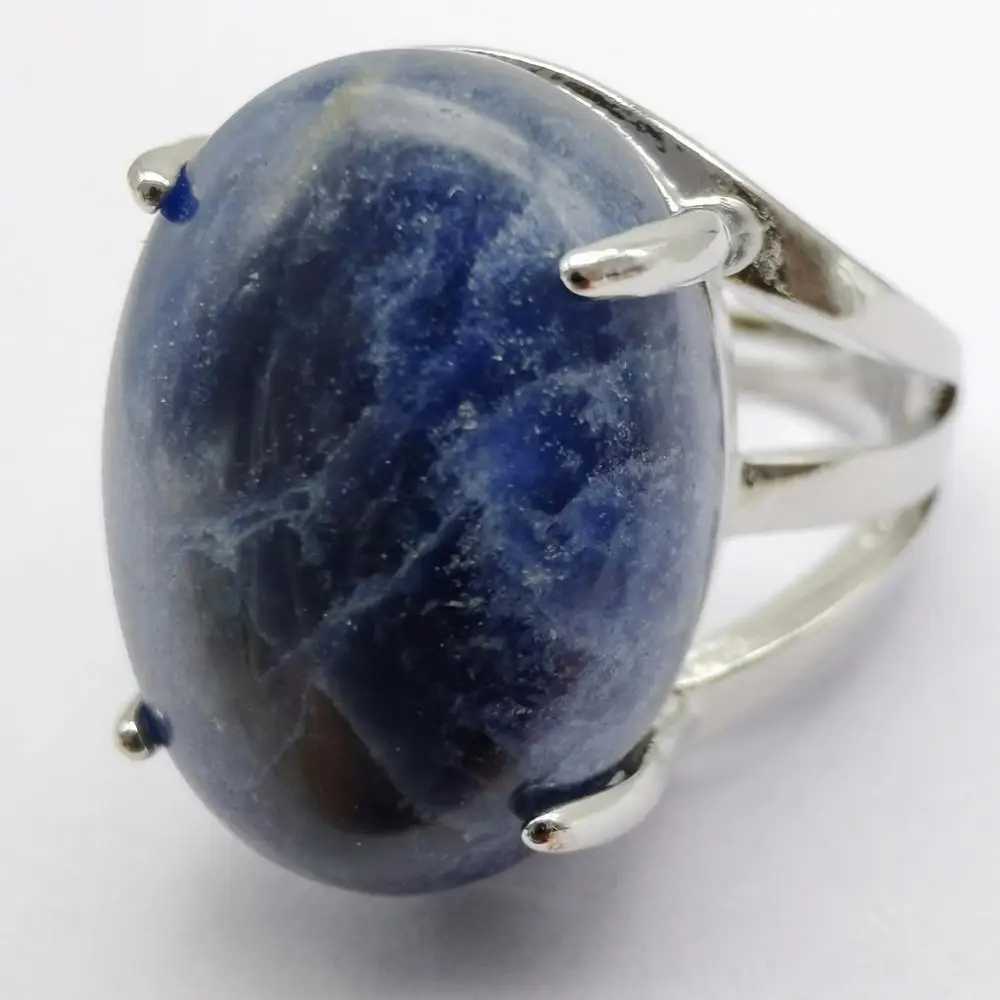 Crystal Aventurine Tigereye Rhodonite Sodalite Lapis Howlite Sandstone Carnelian Stone Bead GEM Finger Ring Jewelry Size 8-9XJ250219