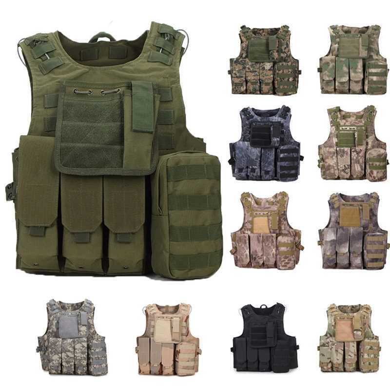 USMC Airsoft Tactical Vest Molle Combat Assault Plate Carrier Tactical Vest Outdoor Clothing Hunting Vest AccessoriesXJ250219
