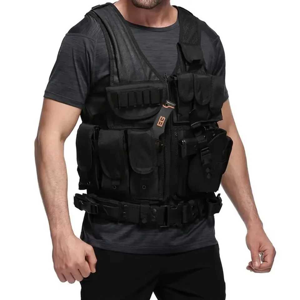 SWAT Tactical Vest Combat Armor Vests Security Hunting AdjustabLE Outdoor CS Cosplay Game Airsoft Training VestXJ250219