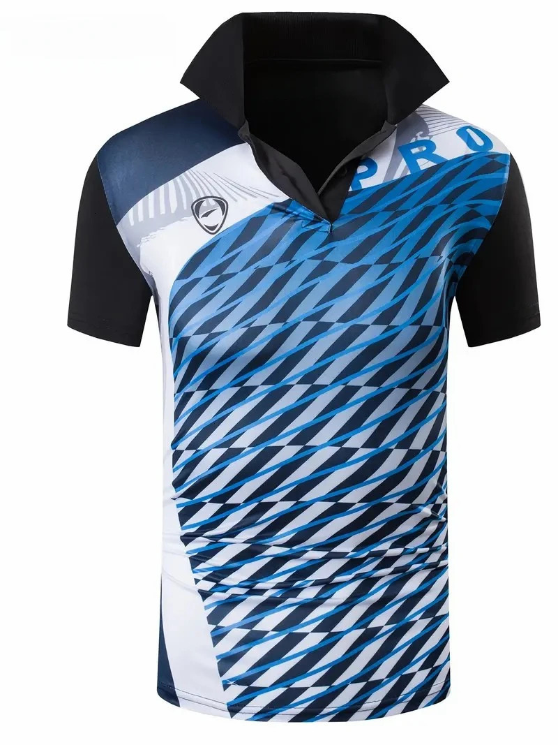 Mens polo shirt simple striped print fashionable casual short sleeved breathable skin friendly loose plus size mens top 250219