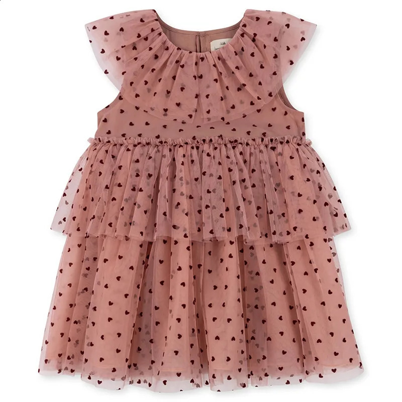 KS Spring Baby Girls Cotton Mesh Dress Skirt Kids Clothes Girls Dresses Infant Children Christmas Party Long Sleeve Dresses 250219