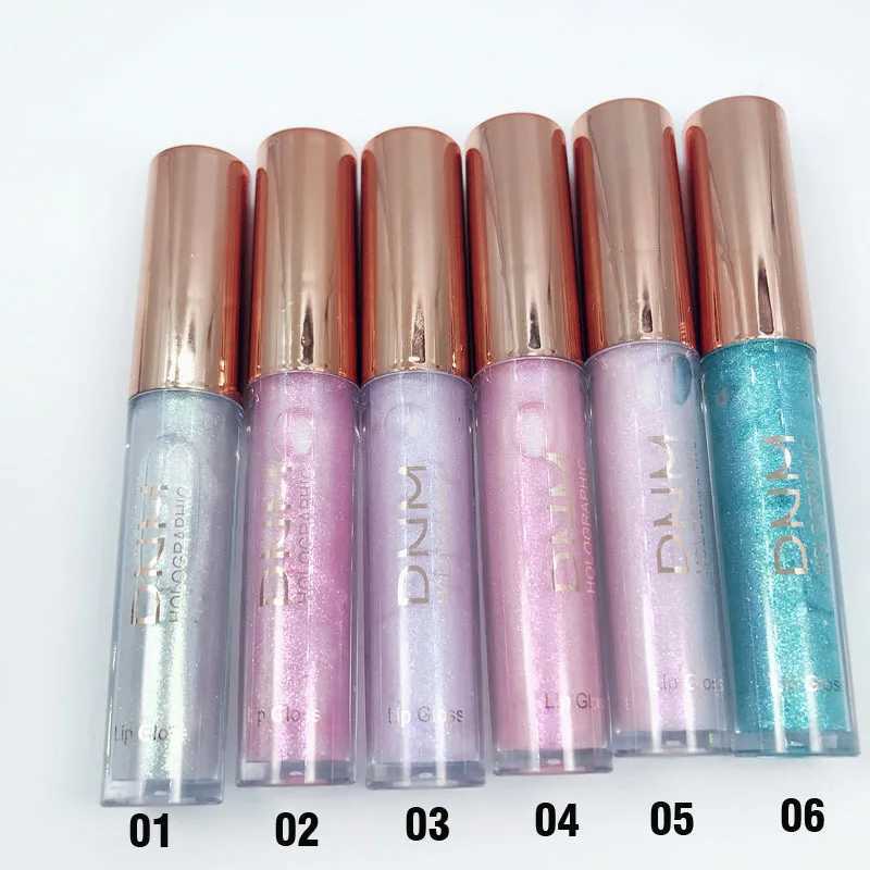 Holographic Lip Gloss Set - 6 Colors Volumizing Shimmer Effect Long-Lasting Liquid Lip Stain for Adults All Skin TypesW250219
