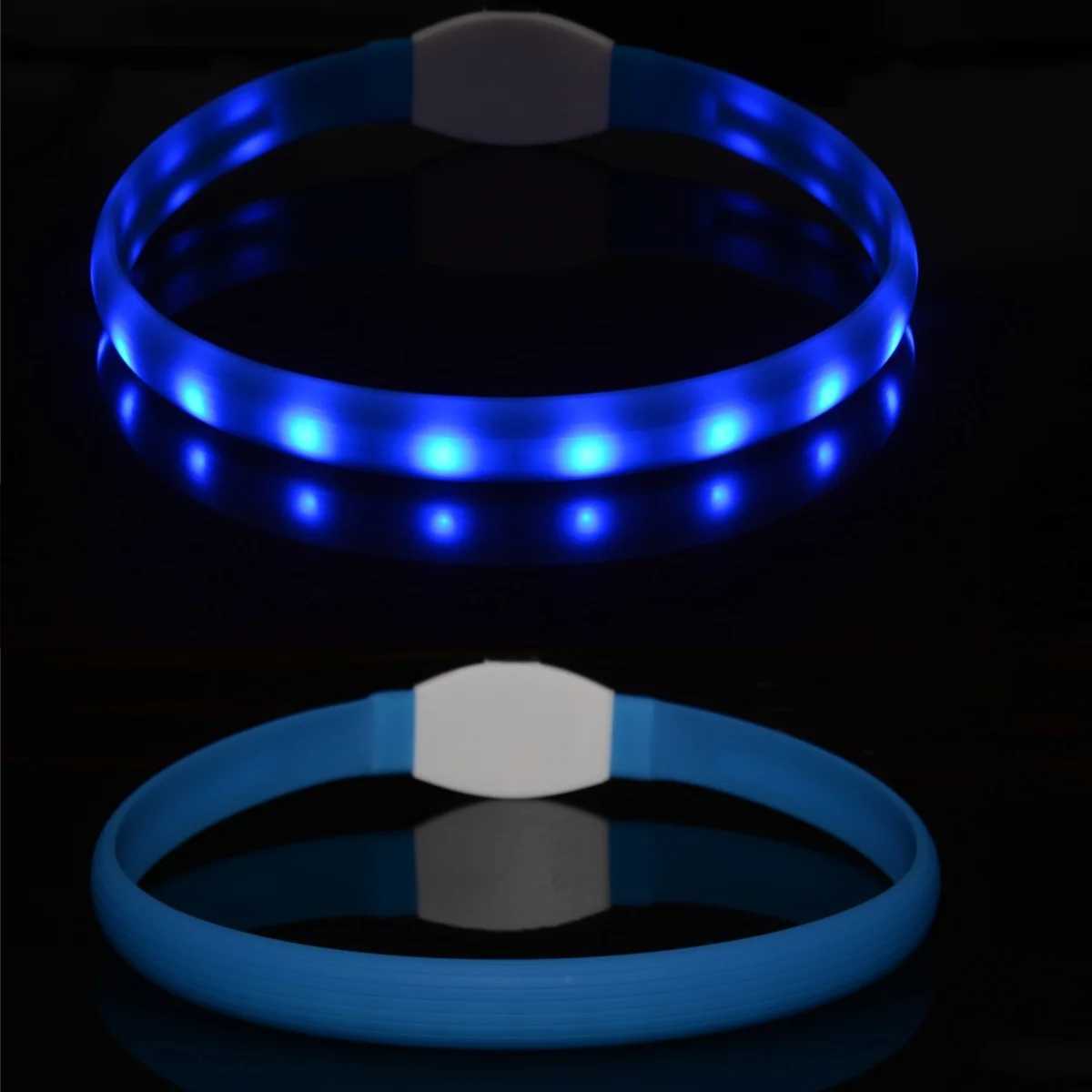 New Led Luminous Dog Collar PVC Waterproof For Large Medium Small Dogs Collar Usb Light Night Safety Pet Glowing Accessories W250219