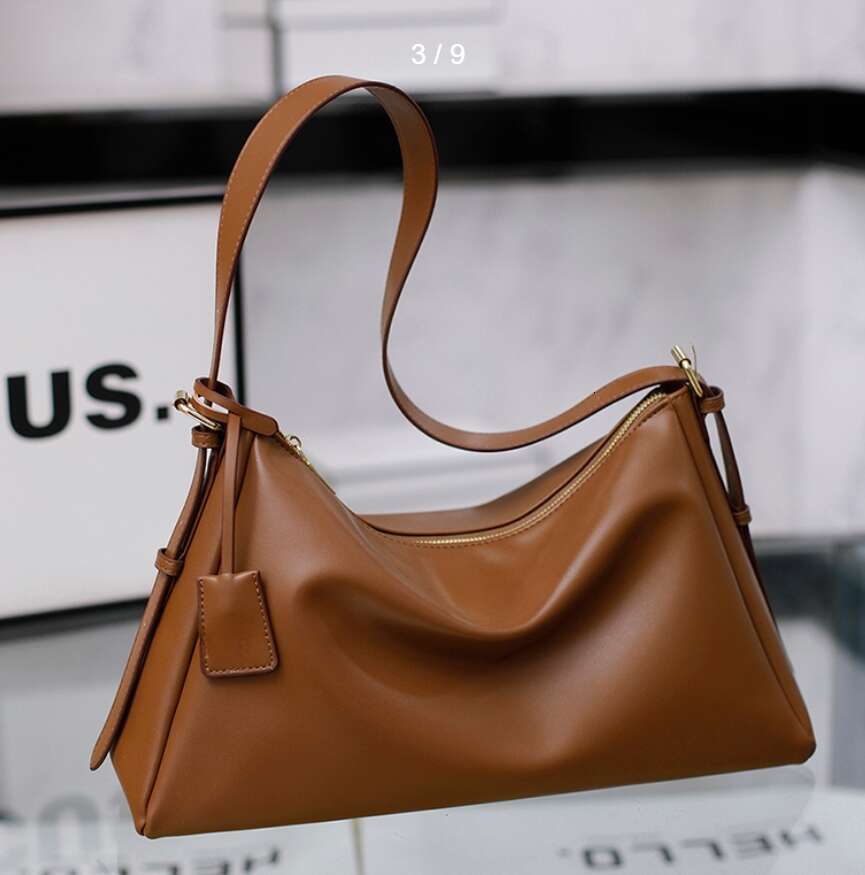 Female Armpit Cowhide Handbag, Shoulder Bag, High-Quality