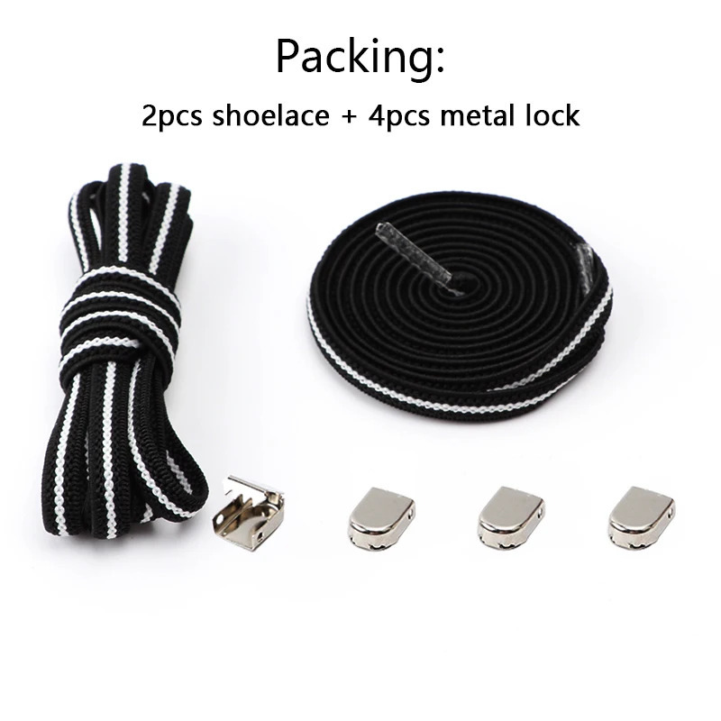 No Tie Elastic Shoe Laces One Size Fits All Adult and Kids Shoes Shoelaces for Sneakers Shoelace Tieless Flat Expand Shoestrings 250219