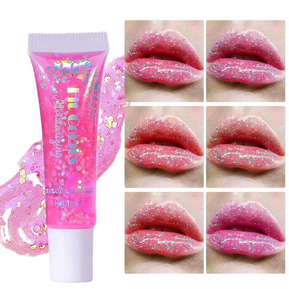 Fit Colors 6 color l Glitter Warm Change soft smooth silky jelly Lip Oil Moisturizing Mirror Lip Gloss Christmas Lip MakeupW250219