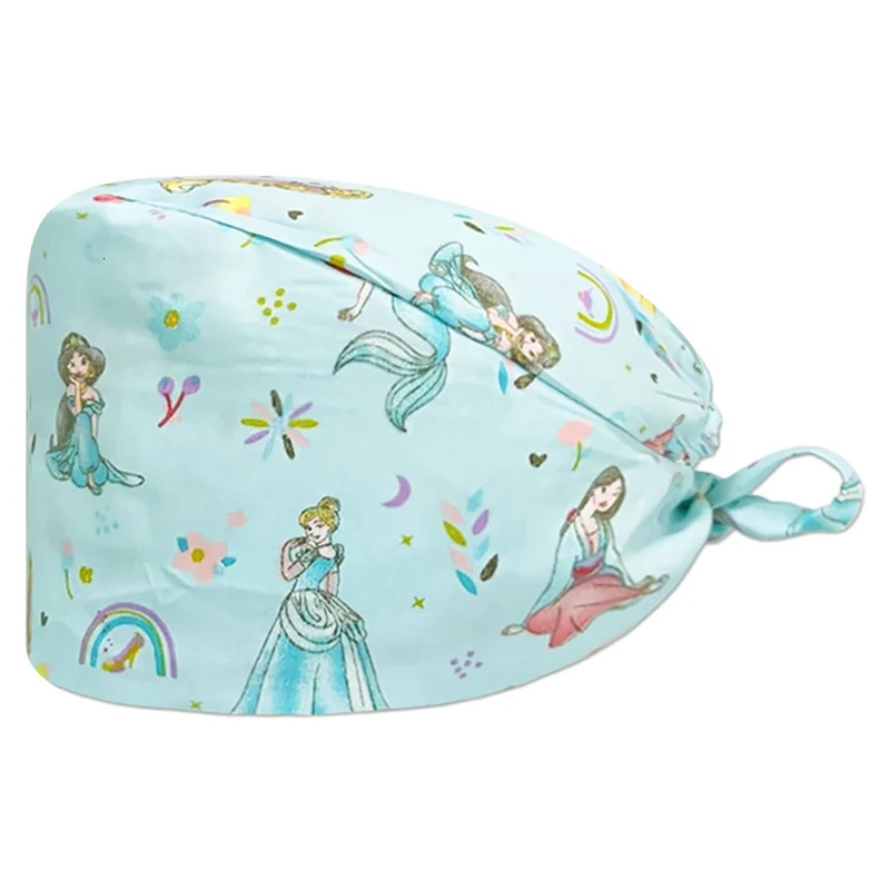 Solid Color Scrub Cap Nurse Uniforms Work Hat with Sweatband Womens Mens Hospital Hats 250219