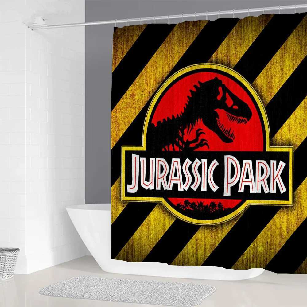 Jurassic Park Bathroom Shower Curtain for Quarto Folding Partition Curtains Bath Accessories Bedrooms Houses Rooms Waterproof Y250218
