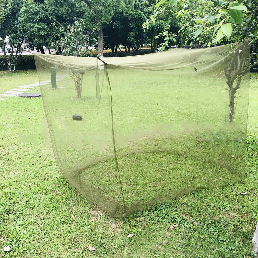 200cm Outdoor Camping Mosquito Net Huge Hammock Insect Bug Tarp Repellent Breathable Mesh Tent Insect Canopy Netting Bed Curtain 250218