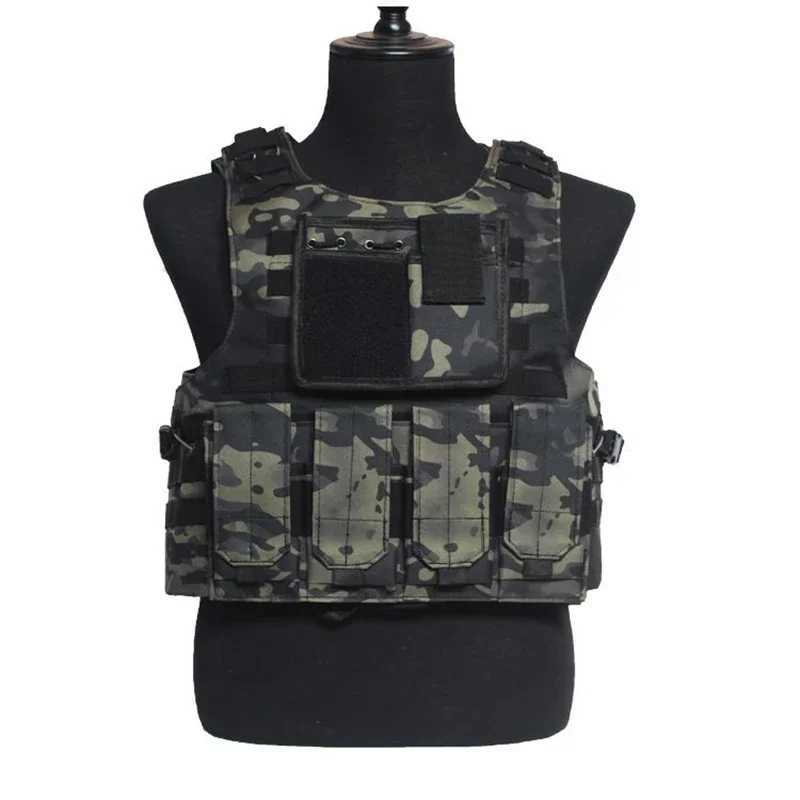 Hunting Tactical Vest Gear Molle Hiking Protection Plate Carrier Tactics Vest Outdoor Clothing Training Motorcycle Cycling VestsXJ250219