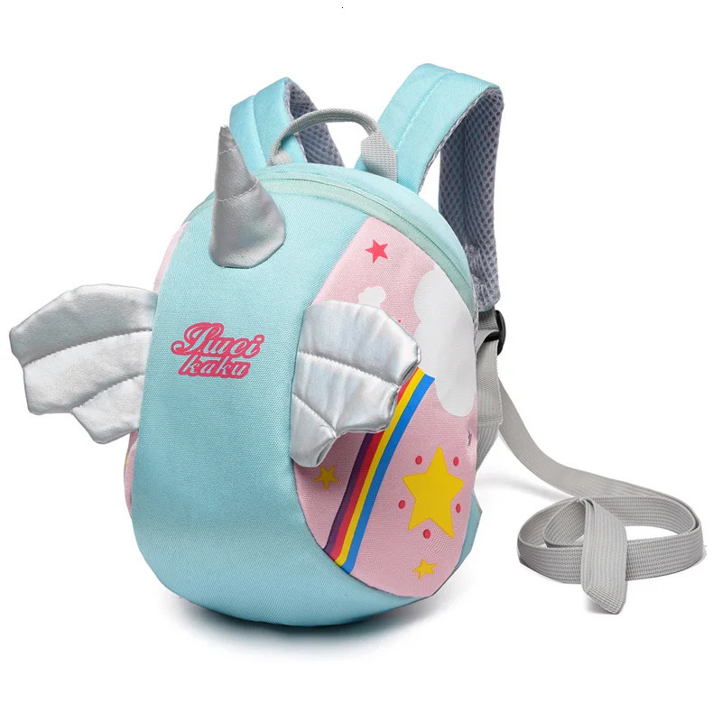 Toddler Harness Backpack LeashCartoon Angel Unicorn Baby Harness Backpack 1-5Year Boy Girl Babies with Anti Lost Bag Cute Wing 250219