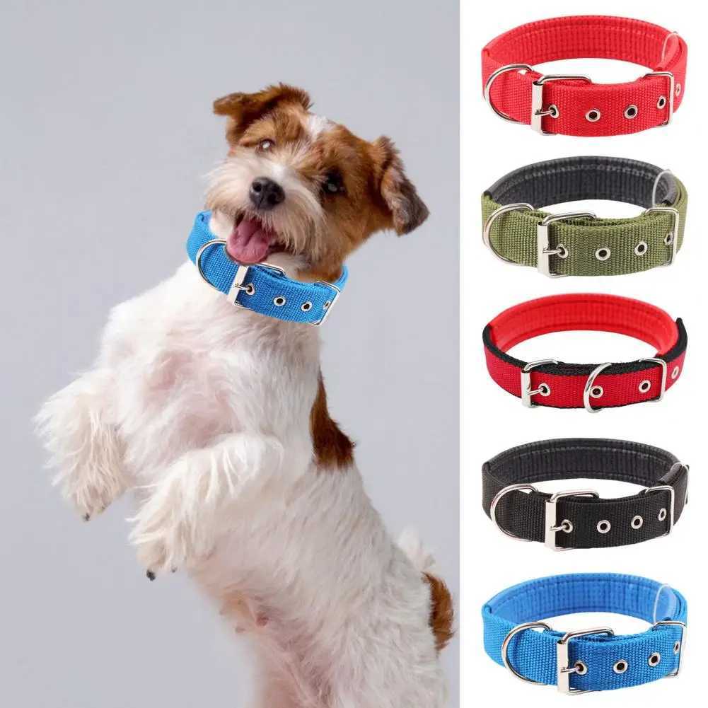 Dog CollarsNylonAdjustable Dog Neck CircleLong-lasting Pet Neck Strapwith Traction RingTeddy Keji PitbullPet SuppliesXJ250218