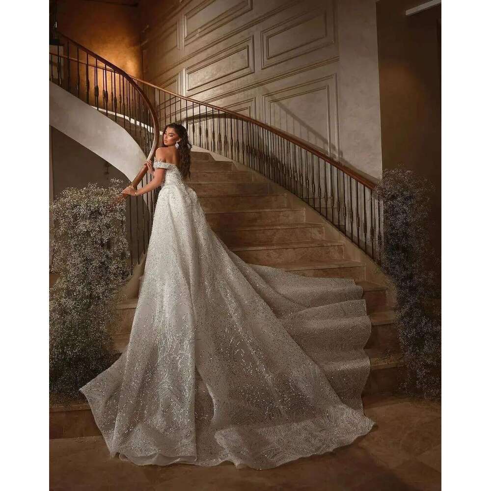 Gorgeous Dresses Mermaid Off The Shoulder Appliques Backless or-Length Princess Bride Wedding Dress Custom Made