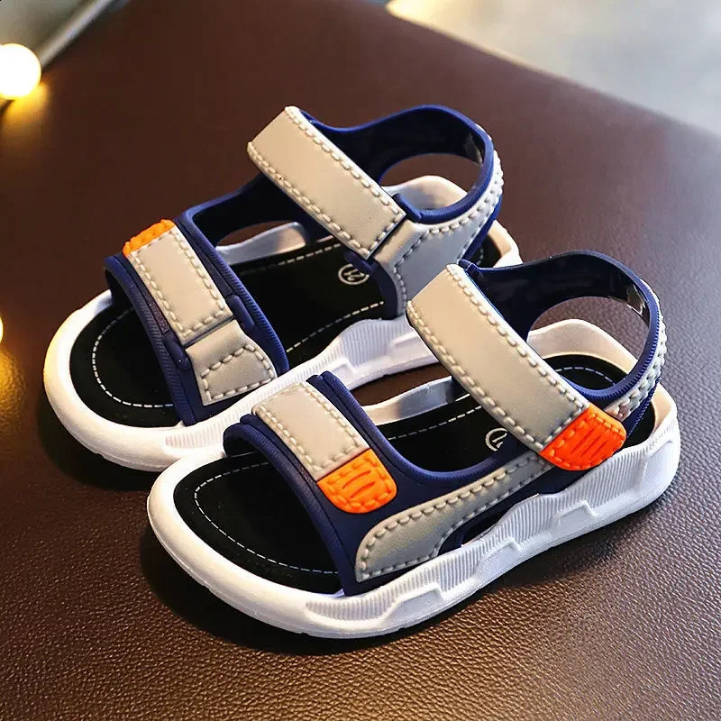 Summer Baby Sandals Solid Color Baby Boy Sandals Soft Sole Anti-slip Boys Girls Sandals Toddler Baby Shoes Beach 250218