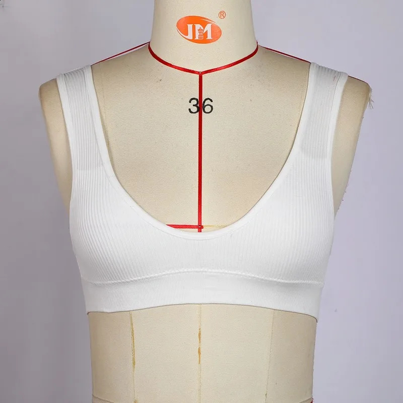 Sexy Seamless Sport Bra Wire Free Rib Brassiere Womens Plunge Bralette Underwear Top Female Comfy Lingerie Small Breasts 250214