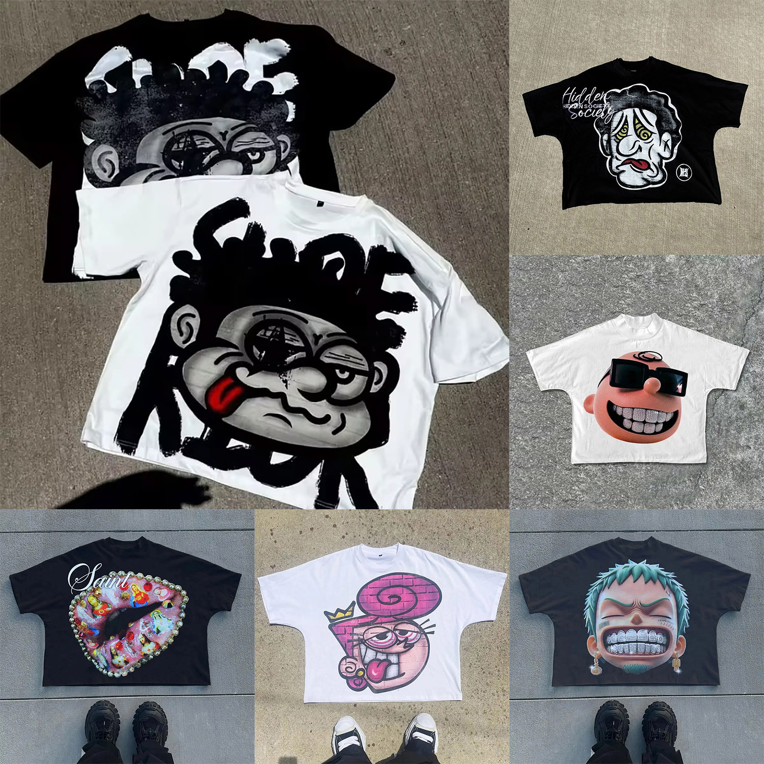 Mens T Shirt Graphic Tee High Quality Cotton Y2k Shirts Gothic Vintage Hip Hop Harajuku Loose Short Sleeve Tops Women Men Streewear Size S-3XL