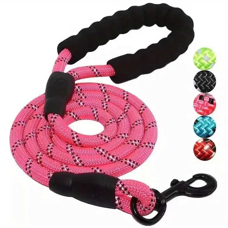 Dog Leash Reflective Short Leashes for Large Dogs Walking Explosion-proof Dog Walker Soft Handle Big Dogs Leashes Pet SuppliesXJ250218