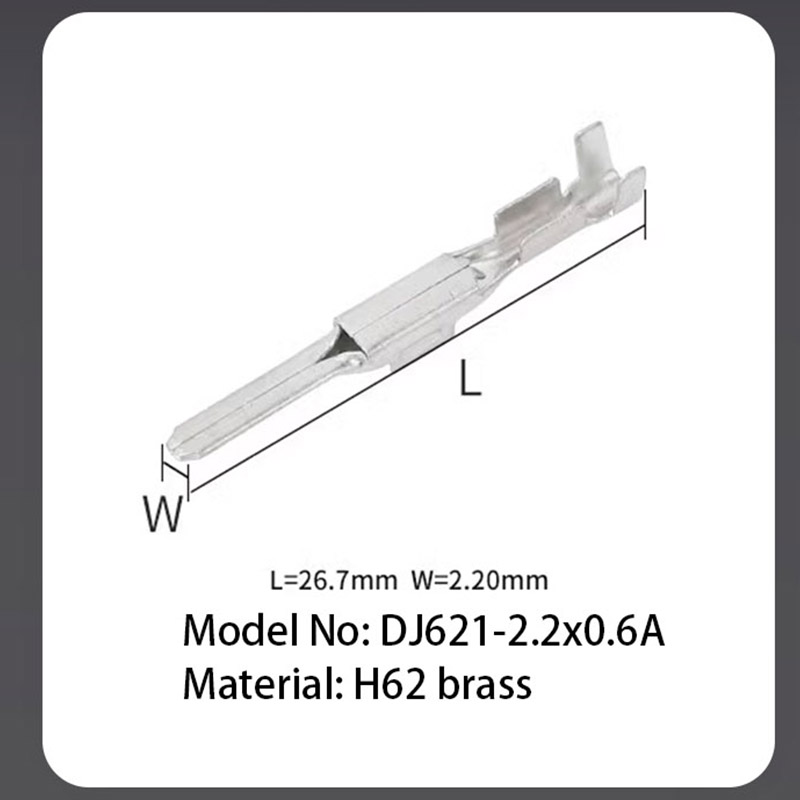 DJ611-2.2A male terminal automotive connector terminal pin 2.2 insert domestic 7114-4021 wiring Male Terminals 100pcs/set
