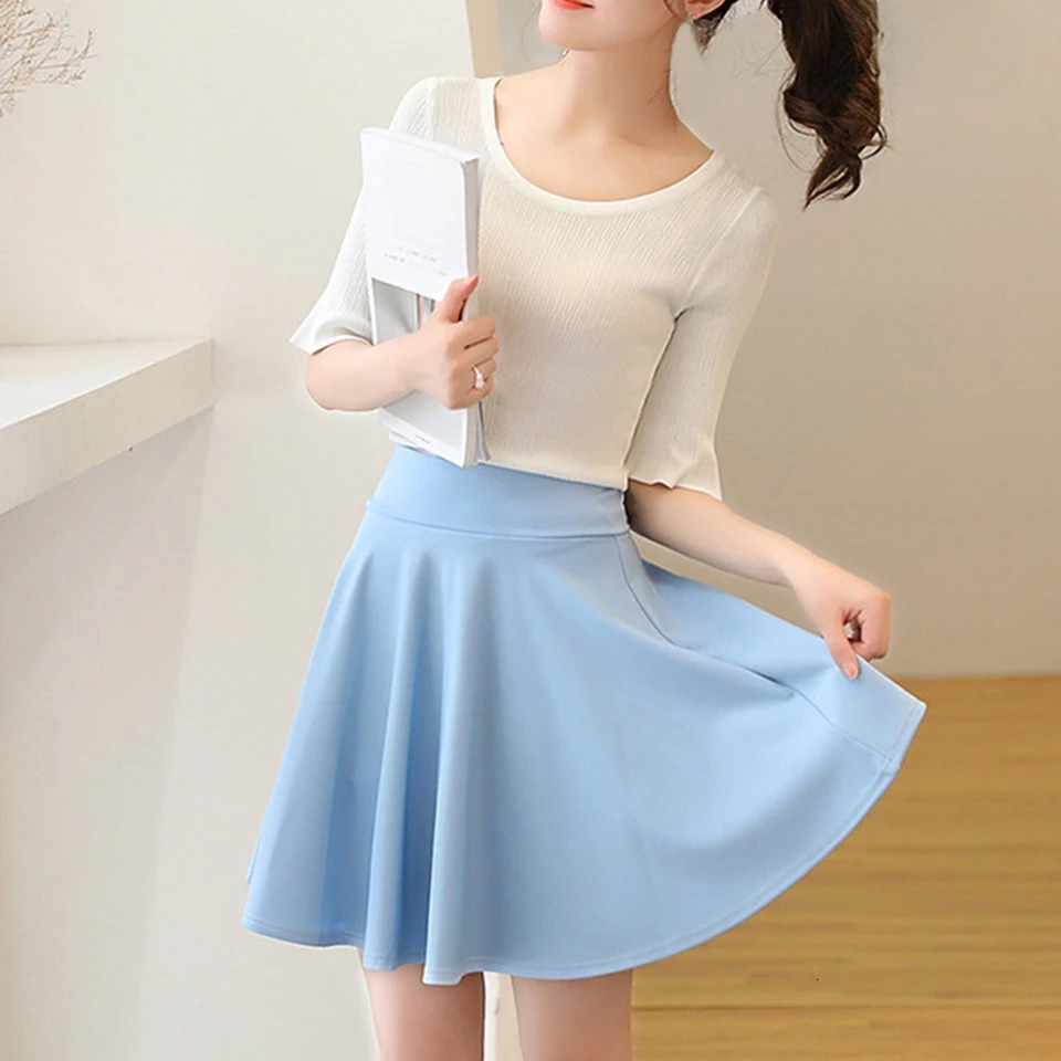 Summer Fashion Shorts Skirts Womens School Korean Style Red Black Mini Aesthetic Pleated High Waist Skirt Female 250213