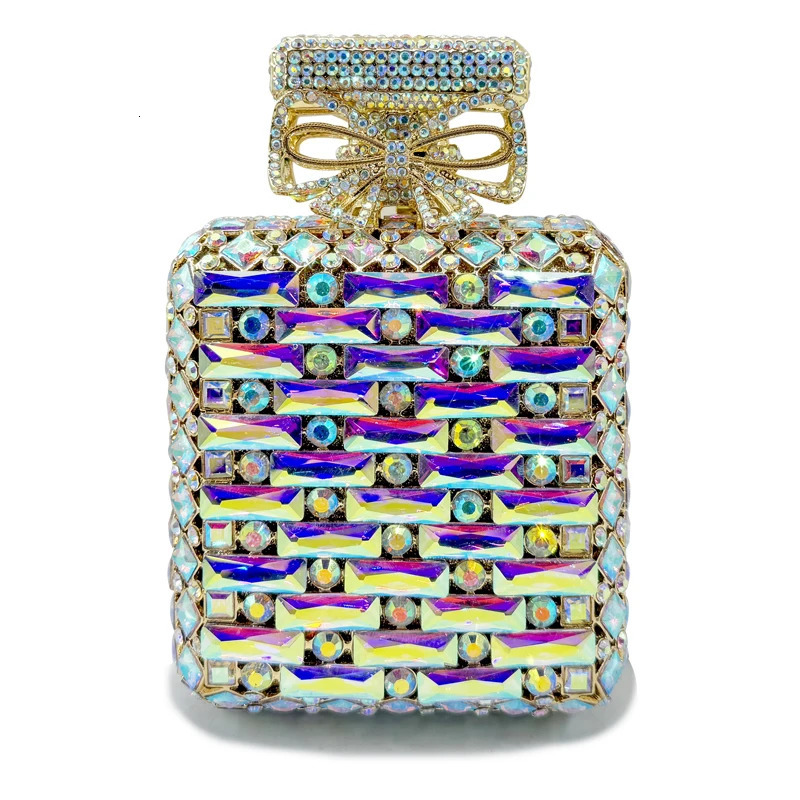 Scent Bottle Unique Women Evening Bag Rhinestone Dinner Banquet Clutch Purse y ner Handbags Crystal Shiny Bags 250218