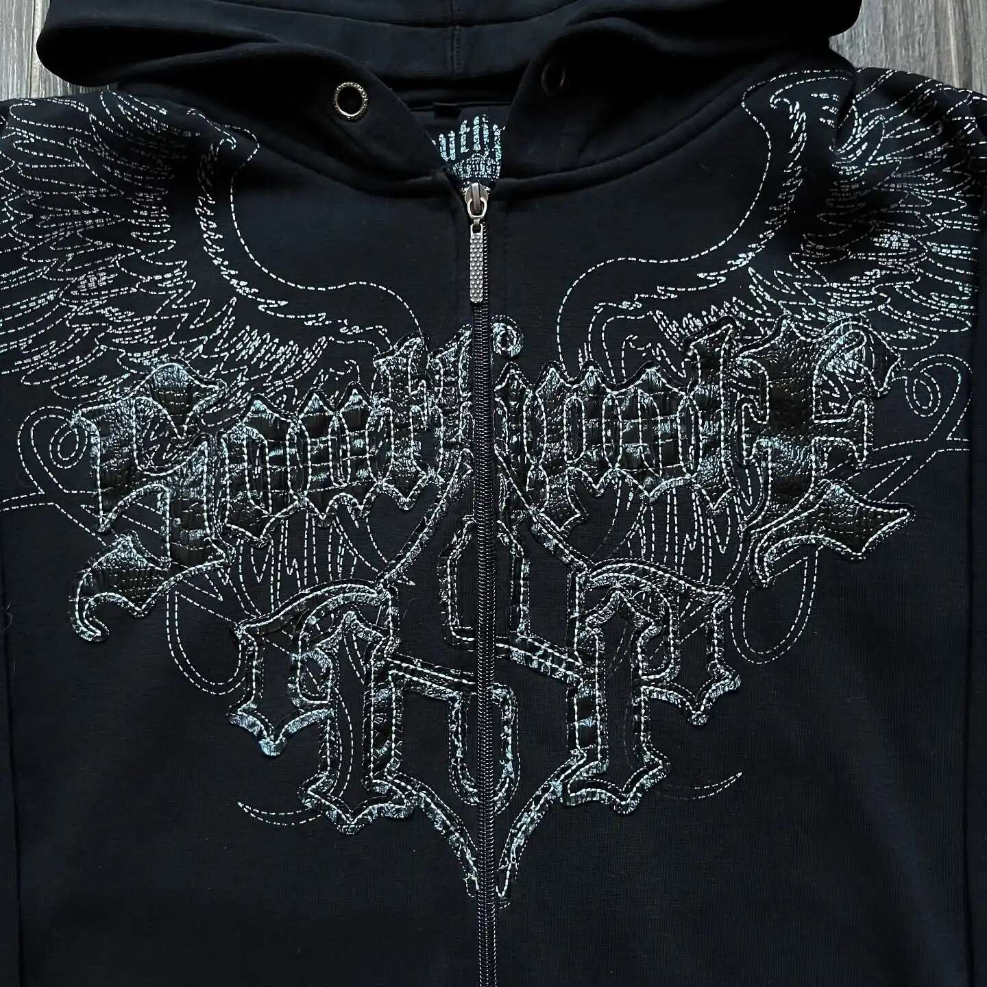 Haruku Gothic Pattern Printed ing Retro Hoodie Y2k Long Sleeve Jacket Hip Hop Punk Casual Loose Sweatshirt