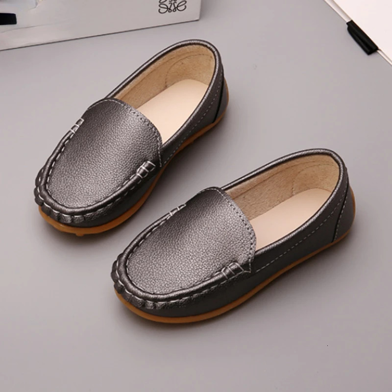 Fashion Kid Casual Shoe Soft Sole Single Shoe Comfortable Sports Shoe Flat Shoe Kid Shoe British Leather Shoe Boy 250219