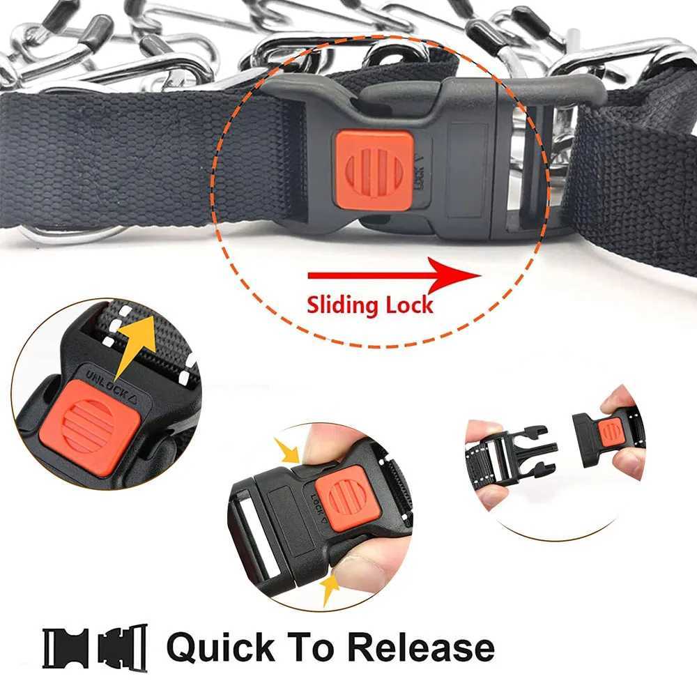 Dog Collar Prong Dog Training Collar For Dogs With Rubber Tips Stainless Steel Dog Collar For Large Dogs Dog Training Supplies W250219