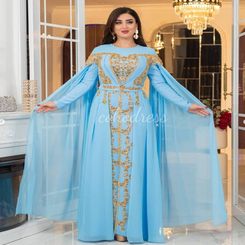 Elegant Black With Gold Evening Dress Arabian Dubai Caftan Moroccan Prom Dress Muslim Paskistani Formal Party Gown Traditional Vestio De Fiesta 2025