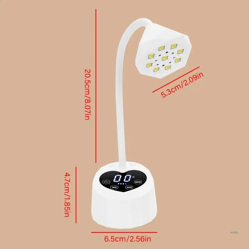 Rechargeable Nail Lamp Nail Light Quick-Drying Nail Lamp with Heart Base Nail Dryer Flexible Nail Light for Gels Nails 250214