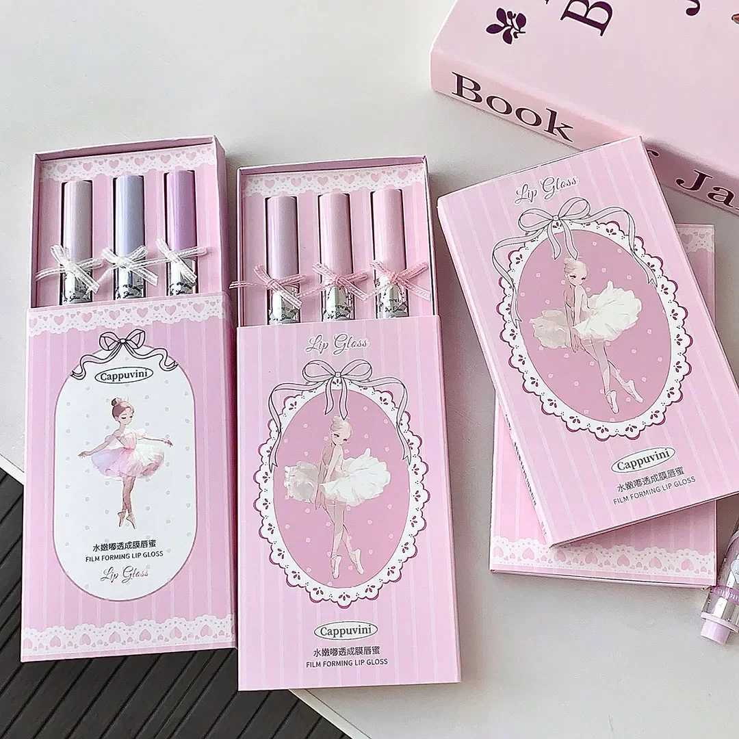 Halo-dyeing Tinted Lip Gloss Crystal Jelly Moisturizing Waterproof Mirror Water Glass Lip Gloss Transparent Color Cosmetics GiftW250219