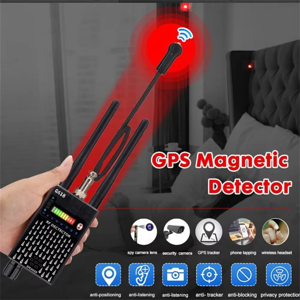 G618W G618D Super Sensitive Anti Candid Audio Mini Bug Hidden Camera Detector GSM GPS Full Range RF Bug Finder Device Scanner 240218