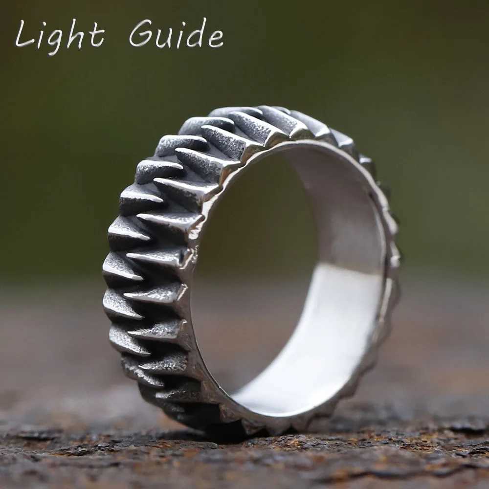 Fashion 2024 New 316L Stainless Steel Enagagement Retro gear Ring For Man Women Personality Jewelry Teenagers GiftXJ250219