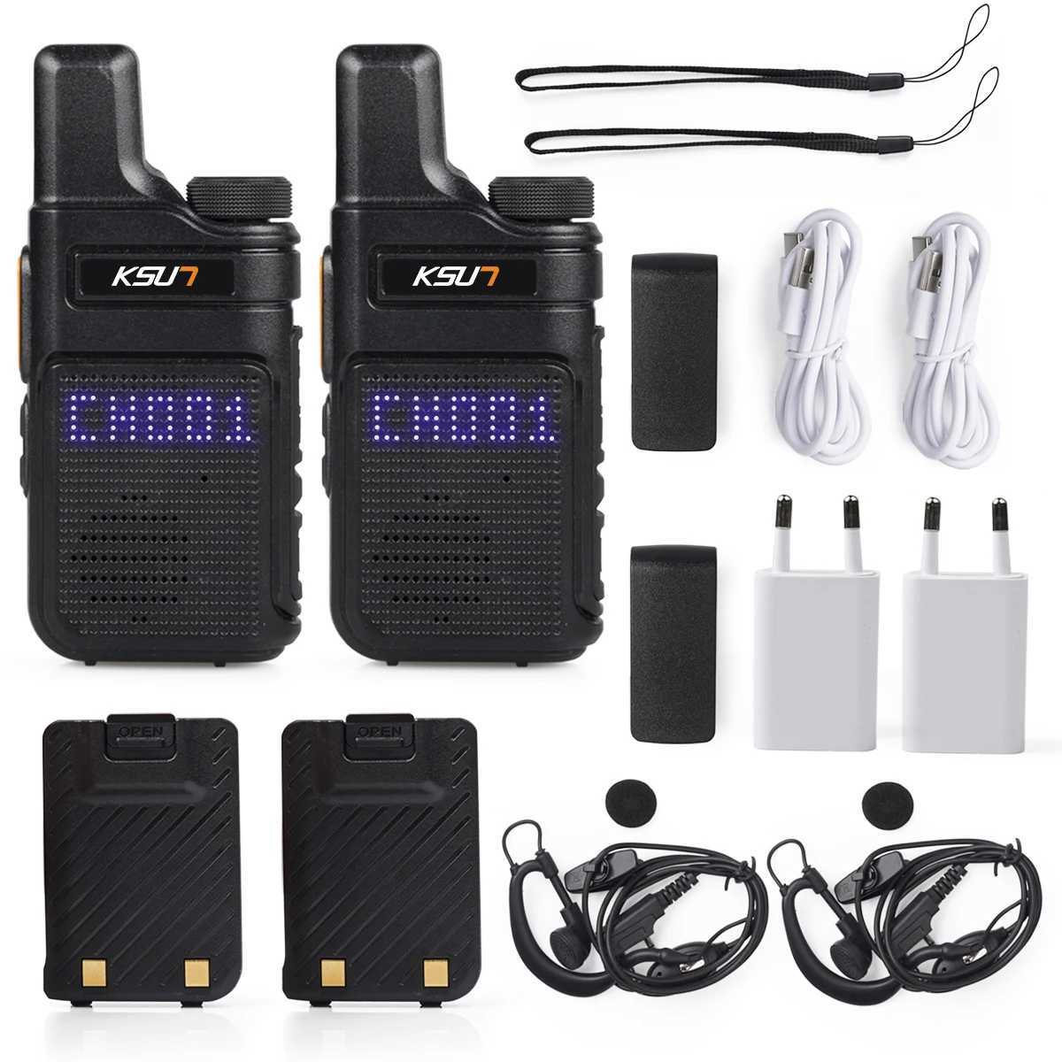 Walkie Talkie Portable Mini Communication Radio Profesional PMR 446 Talkie Walkies Two Way Radio Transceiver KSUN M6 QualityXJ250219