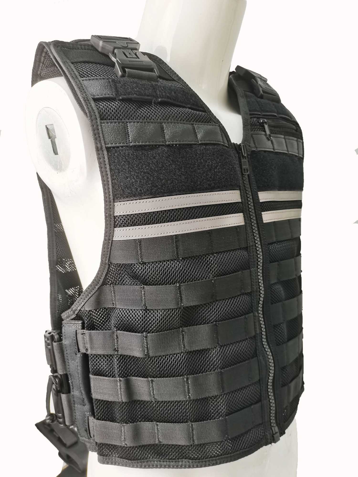 Tactical MolLE PROtective zipper vest Safety vest AdjustabLE breathabLE mesh woven Quick rEMoval MolLE vestXJ250219