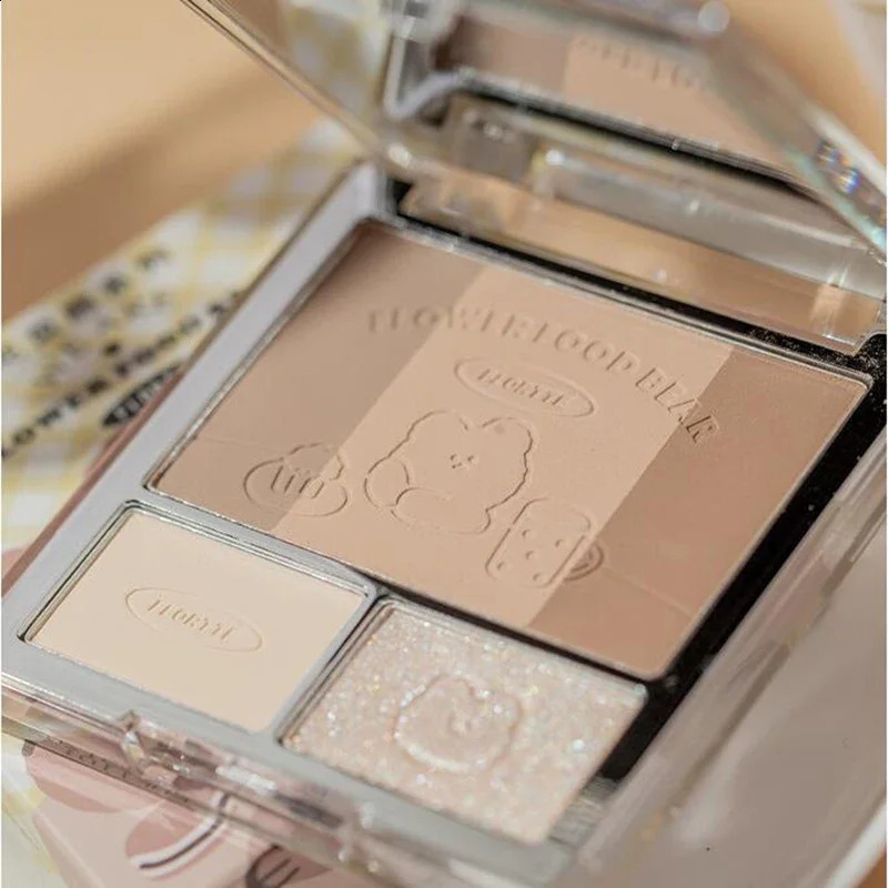 FLORTTE Highlighting Contouring Face Palette Makeup All-in-One Gift Set For Women Bronzer Blush Powder Make Up Collection 250214